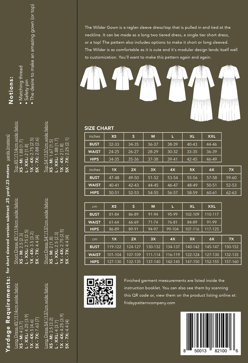 Wilder Gown Pattern By Friday Pattern Co