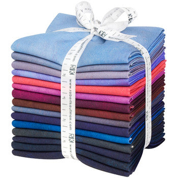 Robert Kaufman - Half to Have It: Sky By Jennifer Sampou - Factory Cut 15 Piece Bundle - HTHI-117-15