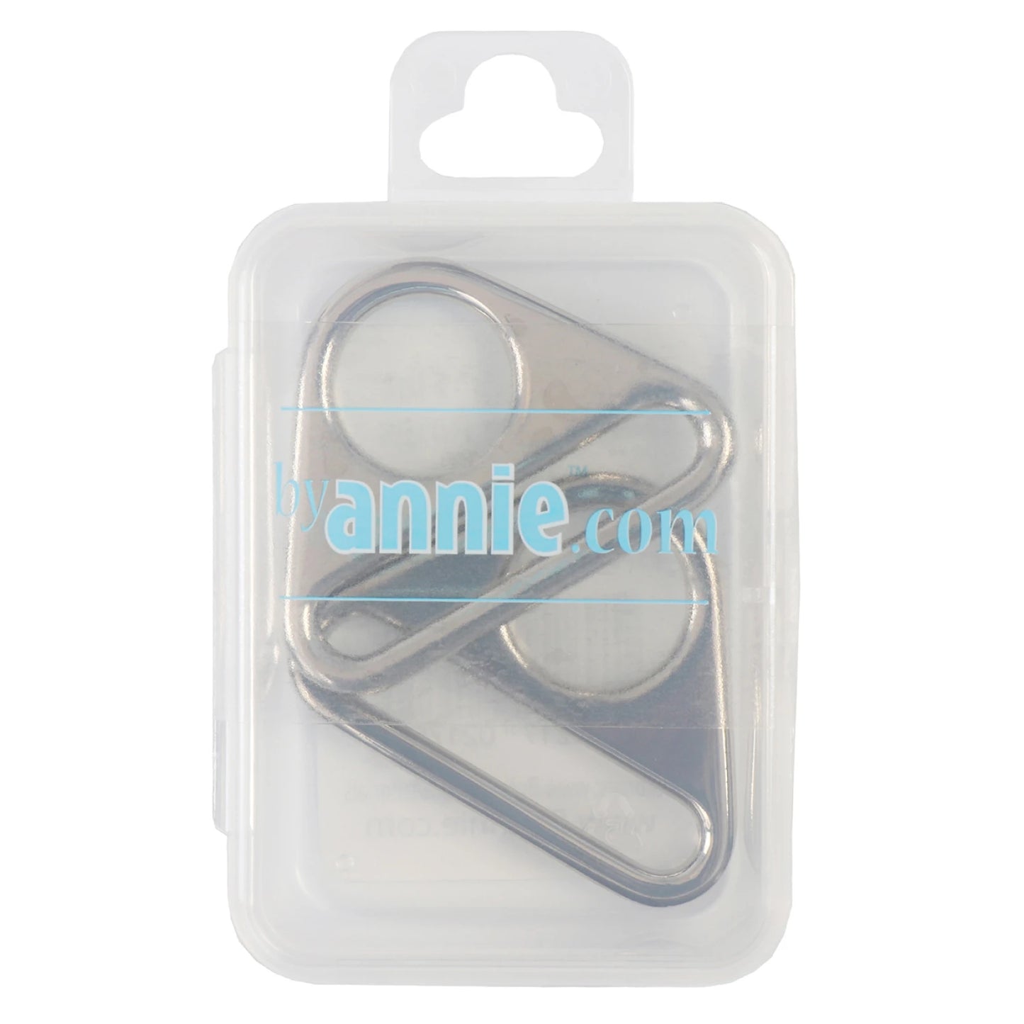 By Annie 1.5" Flat Triangle Rings - Nickel
