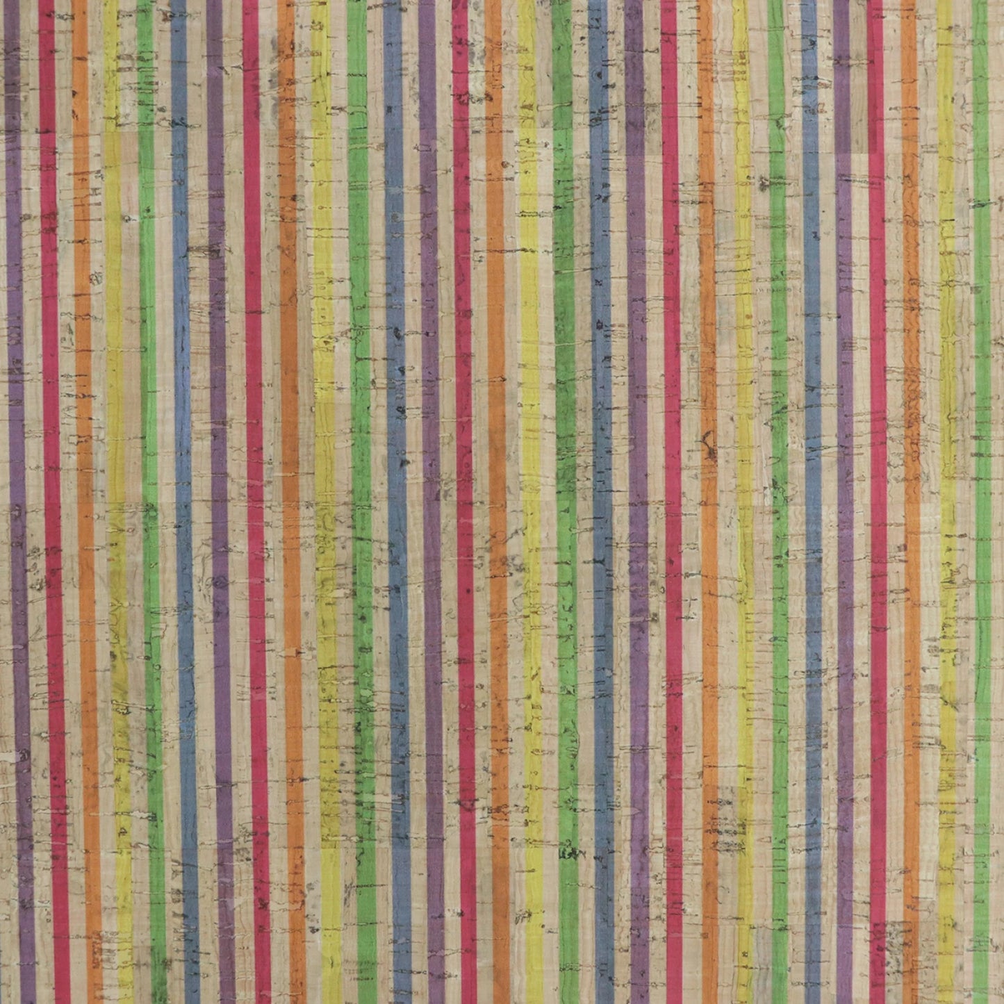 Sallie Tomato Pro Cork - Rainbow Stripe - Factory Precut 1/2 yard