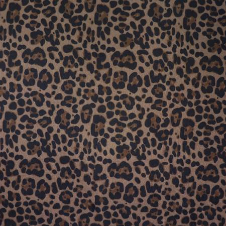 Sallie Tomato - Leopard Charcoal Mocha Faux Fur - Factory Cut 1/2 Yard