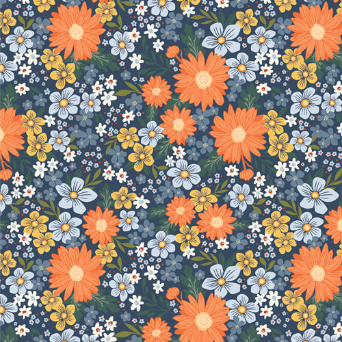 Preorder - Art Gallery Fabrics - Happy Camper - Retro Blooms Florals - HPC-64602