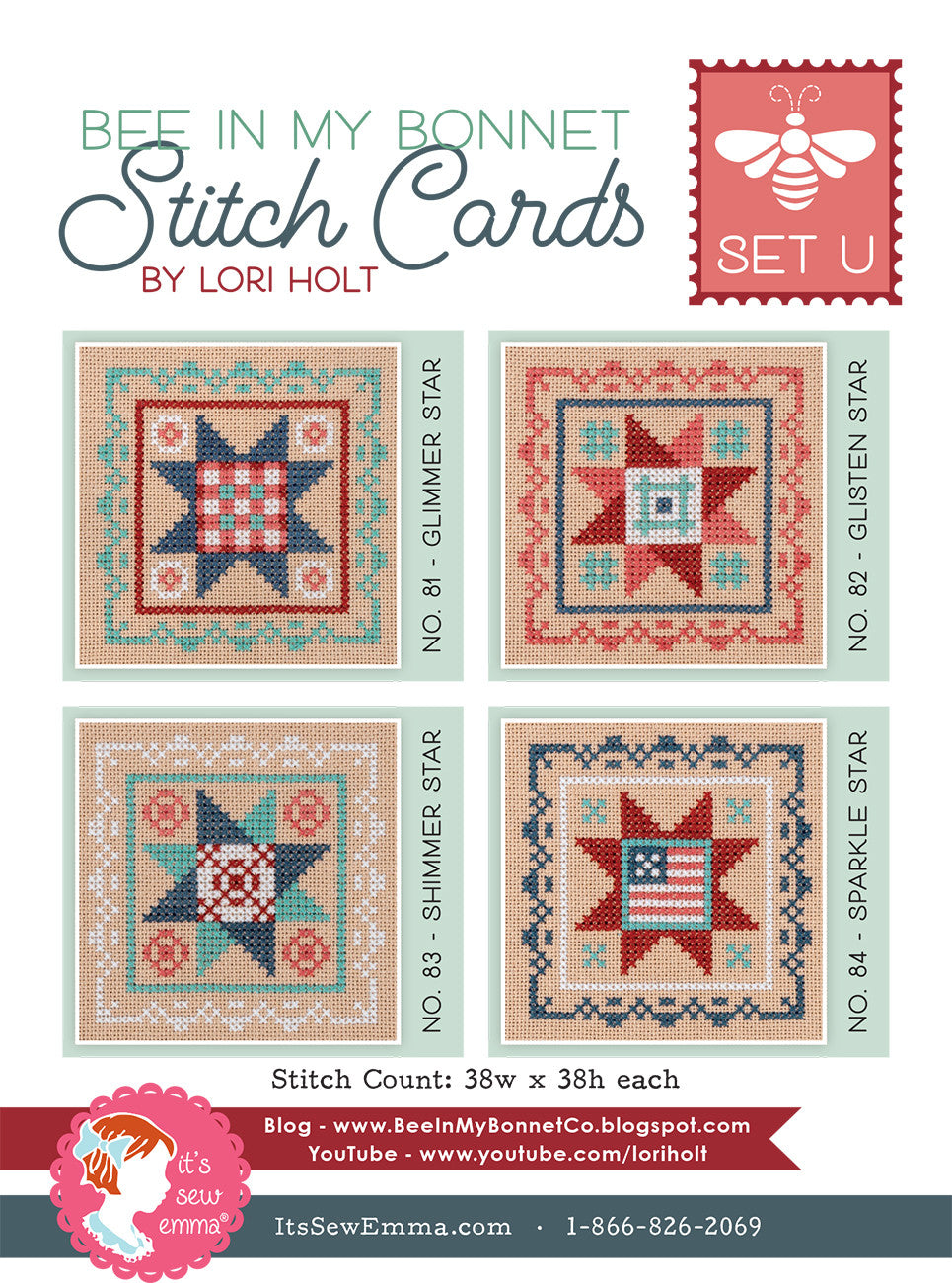 Stitch Cards Set U Cross Stitch Pattern By Its Sew Emma