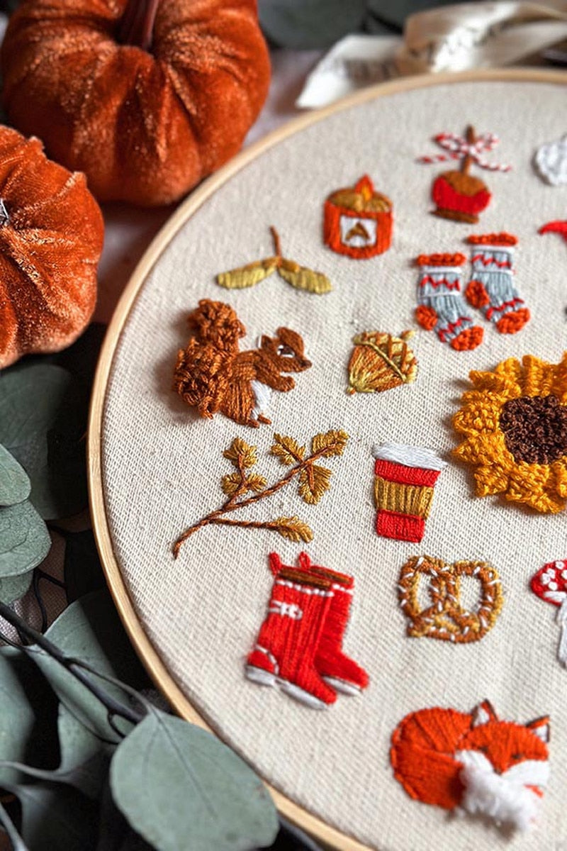 MakeBox & Co. Autumn Stitches Embroidery Kit