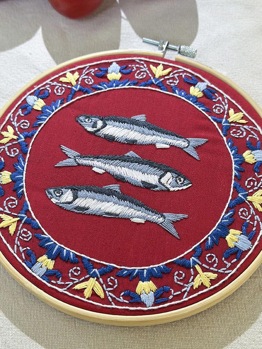 MakeBox & Co. Sicilian Sardines Embroidery Kit