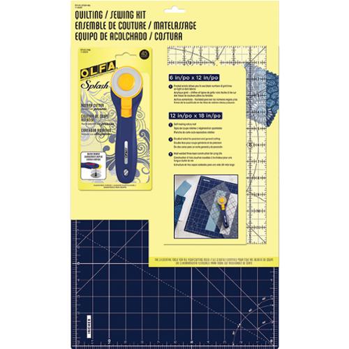 Olfa Quilt / Sew Ruler Rotary Cutter and Mat Navy