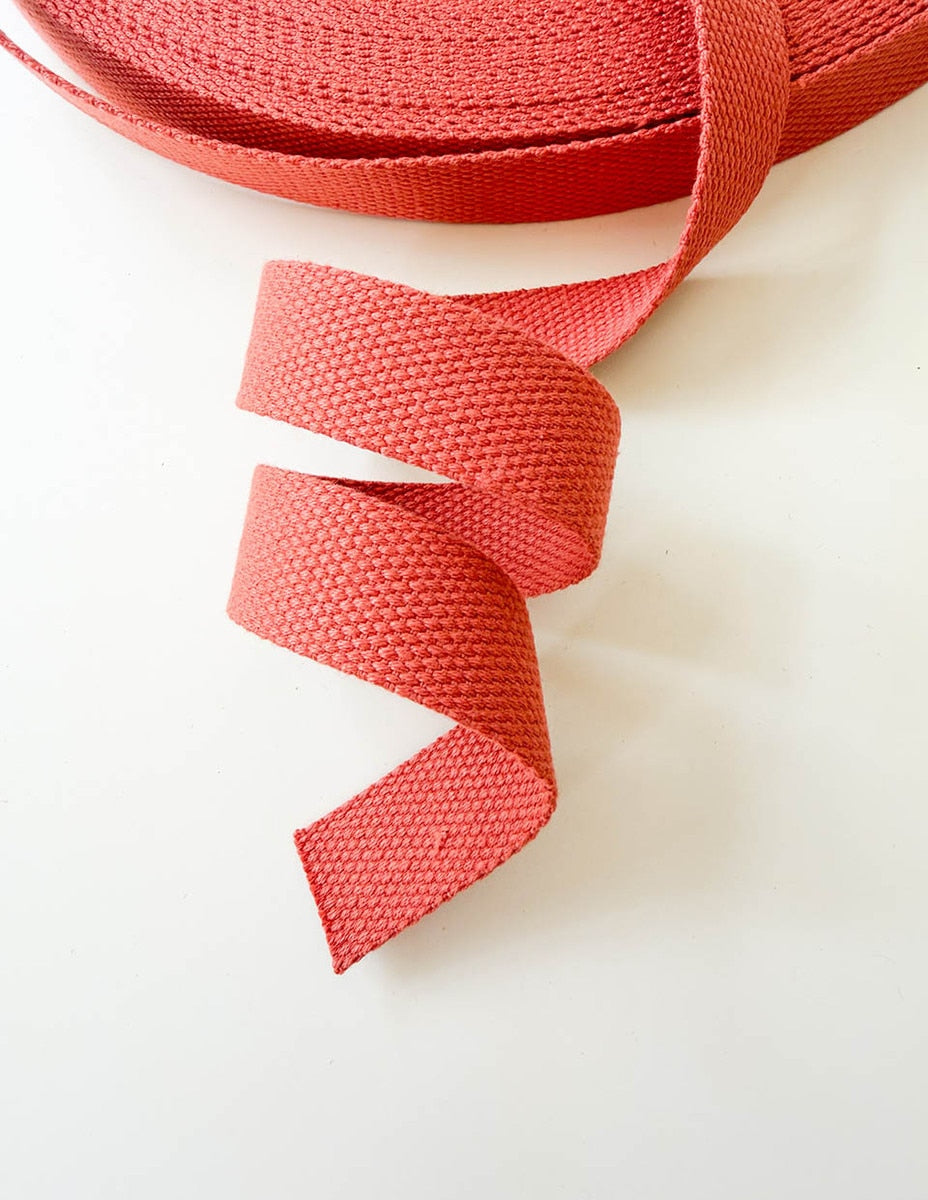 Minki Kim 1" Cotton Webbing - By The Yard - Rusty