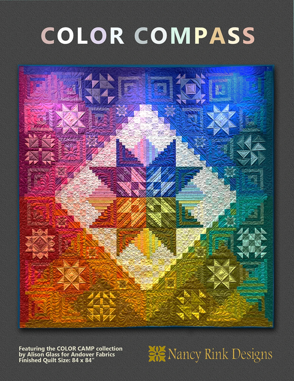Color Compass Block of the Month Quilt Pattern By Nancy Rink Designs