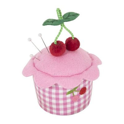 Embroidered Cherries Pincushion