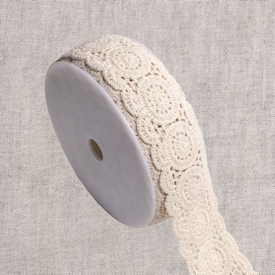 Ivory Crochet Macramé Trim - 2.5" - By the Yard