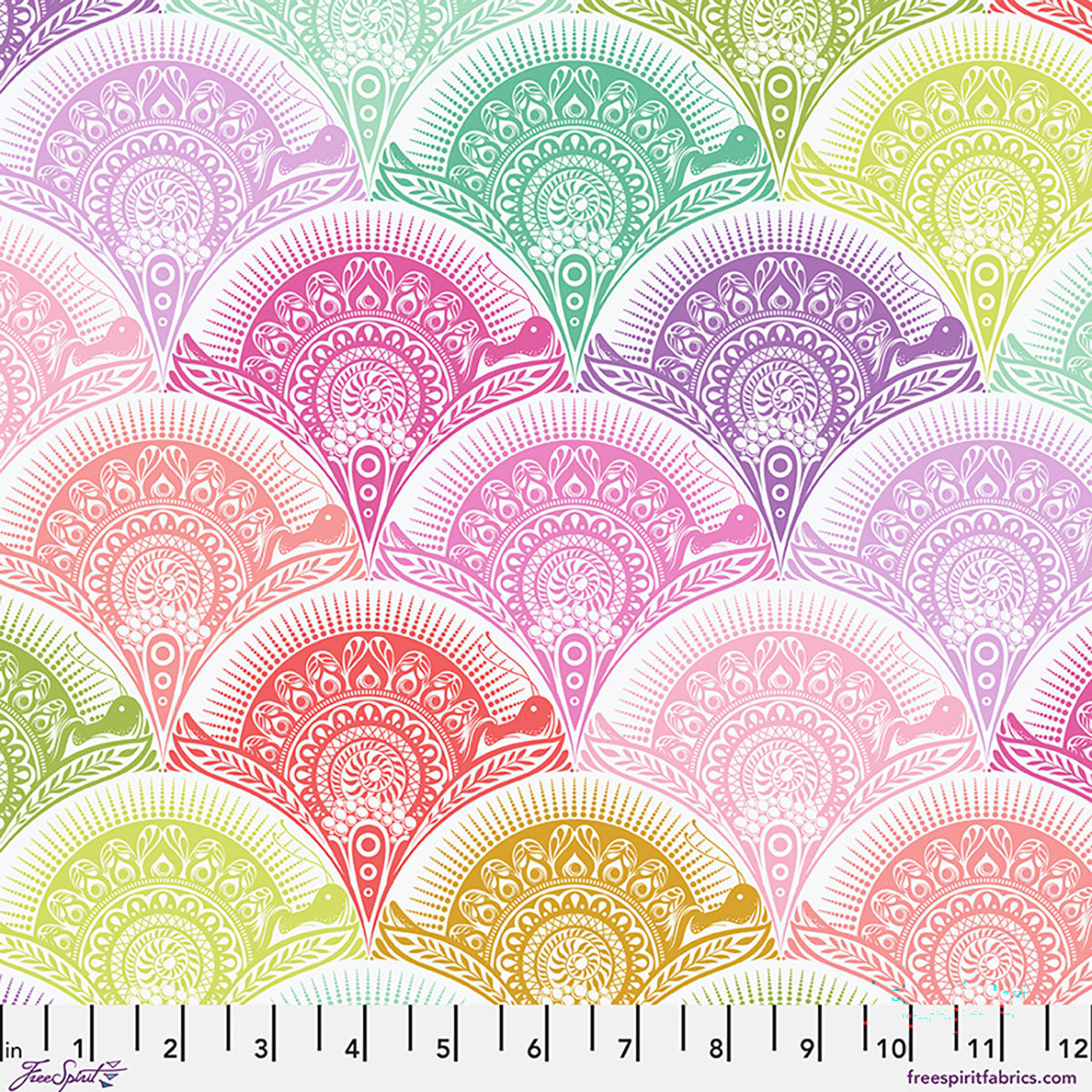 Preorder - Tula Pink - Prince Charming Deja Vu Collection - Snail Scallop in Sugar Rush - PWTP277.SUGARRUSH - Releases July 2026