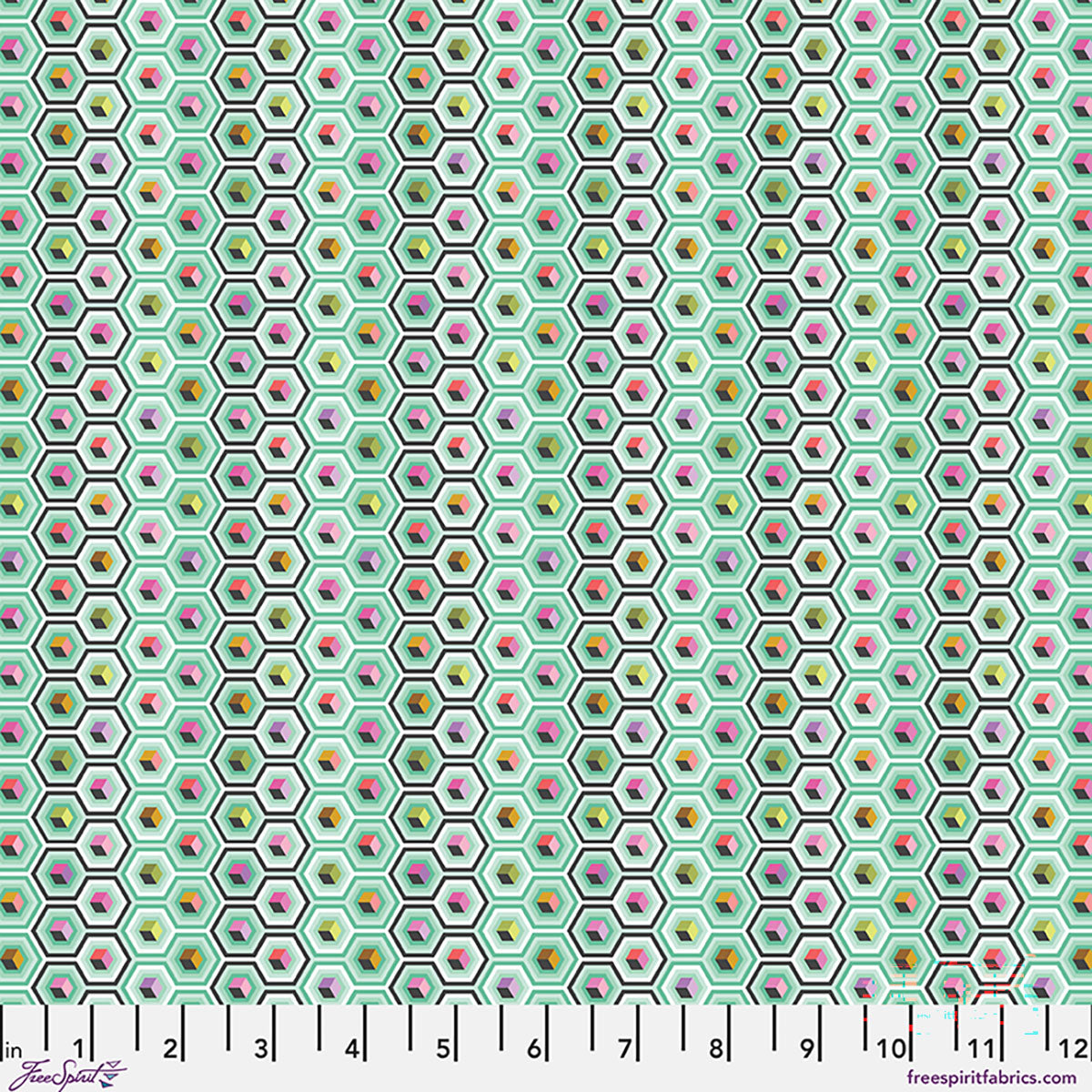 Preorder - Tula Pink - Prince Charming Deja Vu Collection - Hex Box in Sweet Mint - PWTP280.SWEETMINT - Releases July 2026