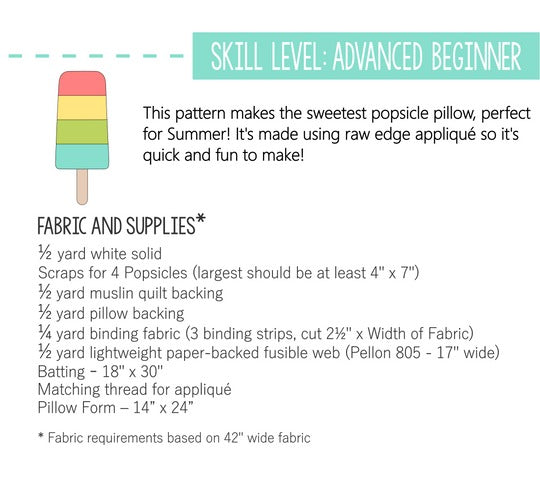 Popsicles Quilted Pillow Pattern By Ahhh... Quilting