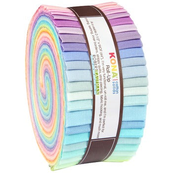 Robert Kaufman - Kona Roll Up - Jelly Roll - New Pastel Palette