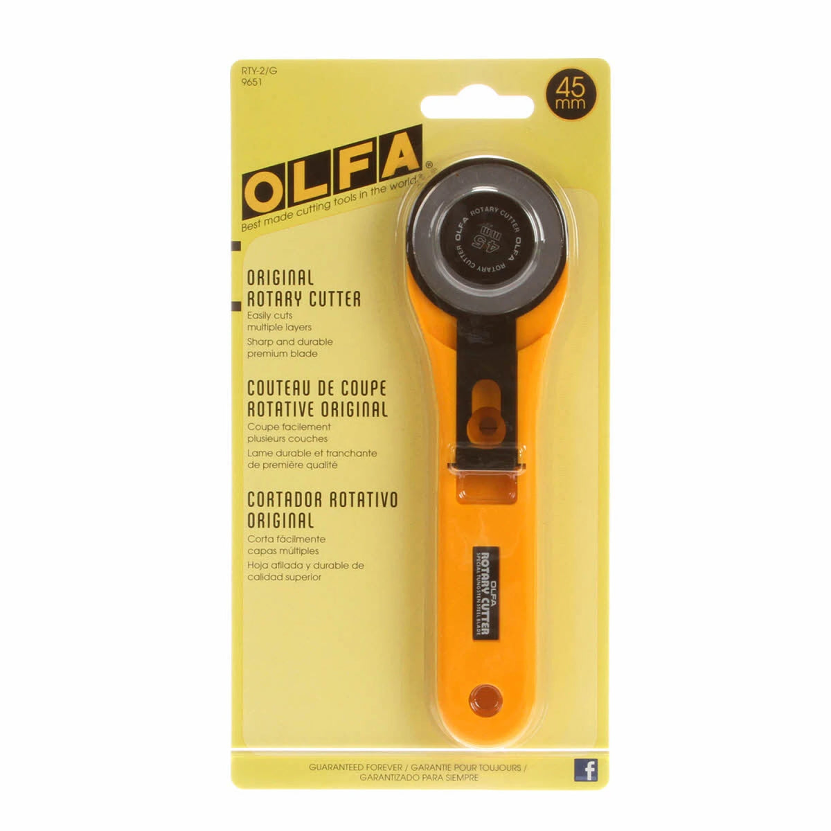 Olfa 45mm Rotary Cutter Yellow