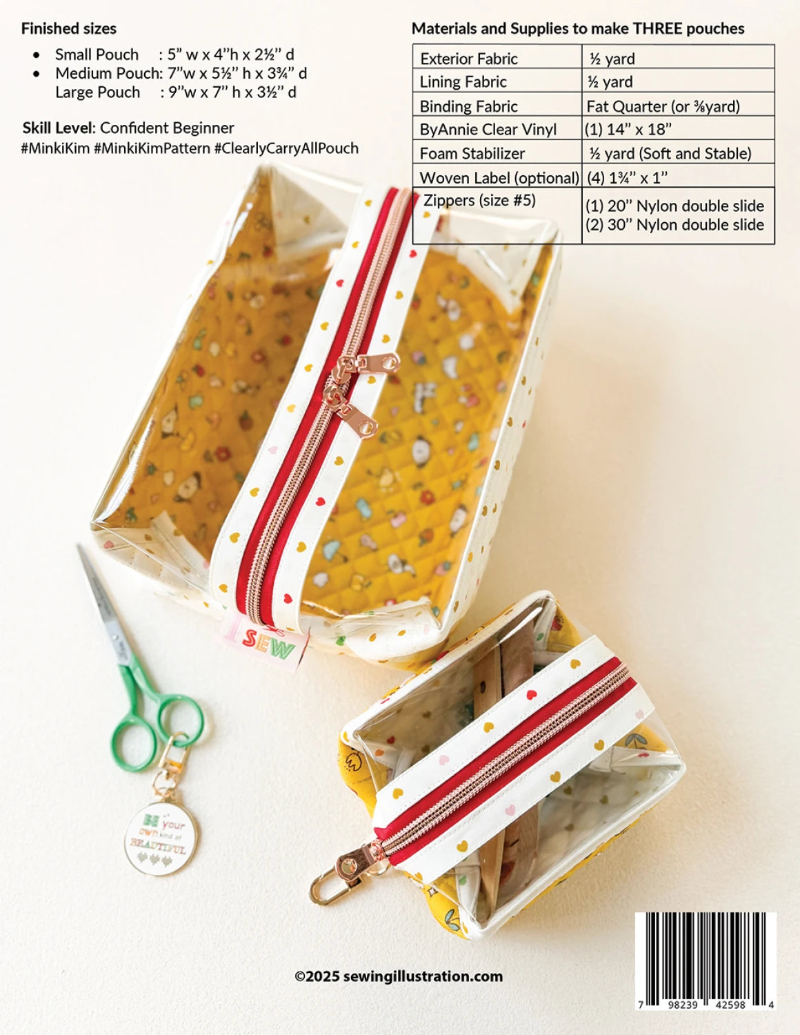 Clearly Carry All Pouch Pattern By Sewing Illustration / Minki Kim