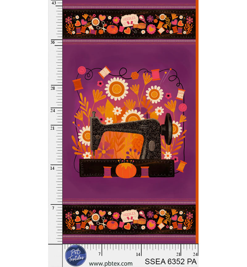 PREORDER - P & B Textiles - Jennifer Wambach - Sewing Season - Sewing Machine Panel - SSEA 6352 PA - Ships July 2026