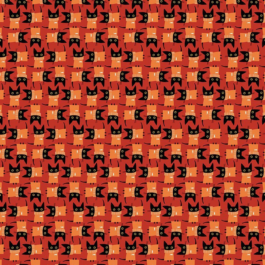 Dear Stella - Leezaworks - Bok Bok Meow - Black Cat Nigel's Jumper Sweater - STELLA-DLW3695 RUST