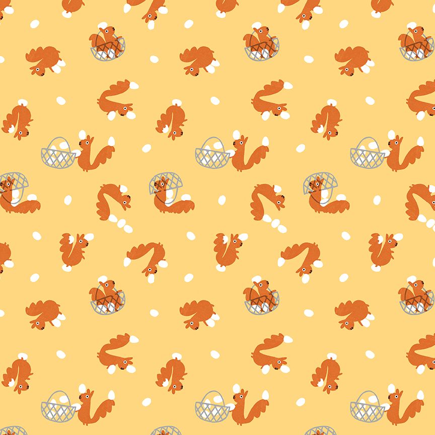 Dear Stella - Leezaworks - Bok Bok Meow - Eggstra Squirrely Squirrels Stealing Chicken Eggs - STELLA - DLW3705 AMBER