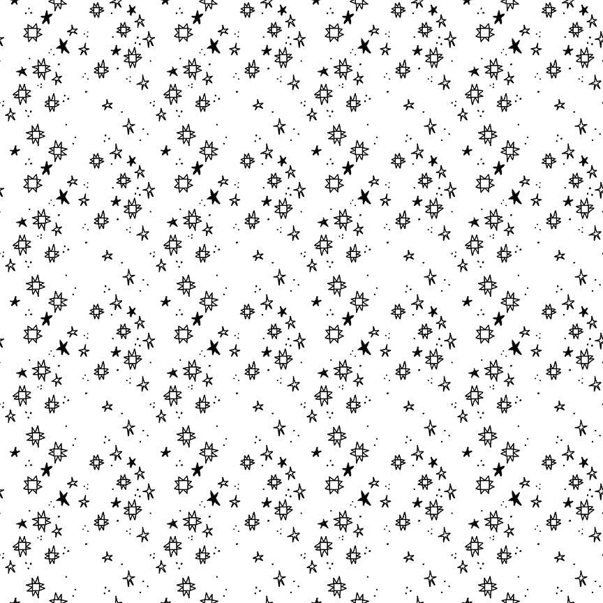 Dear Stella - Pammie Jane - Quiltstellation - Black and White Quilt Stars Blender - STELLA - DPJ3675 CENTAURI
