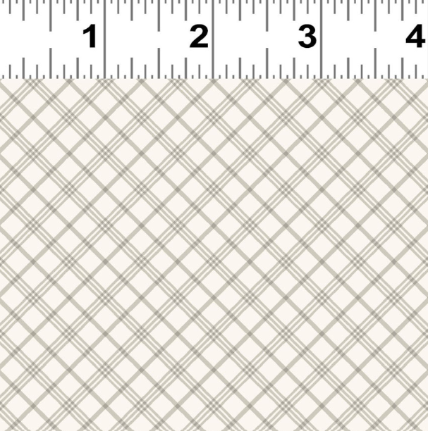 PREORDER - Clothworks - Shhh Collection - Diagonal Plaid - Y4941-62 Taupe - Ships September 2026