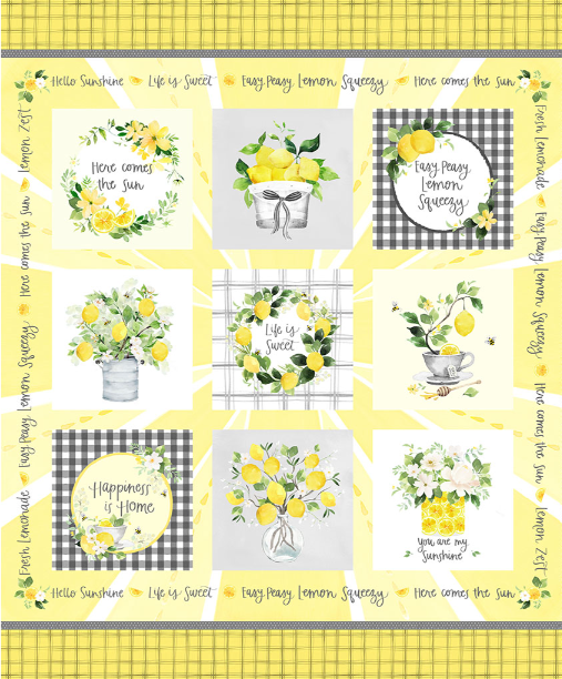 Clothworks - Lemon Zest - 36" Digital Panel - Y4732-55 Multi Color