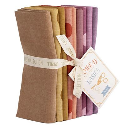Tilda - Seasonal Chambray 9 Fabrics Fat Quarter Bundle - Autumn Hues