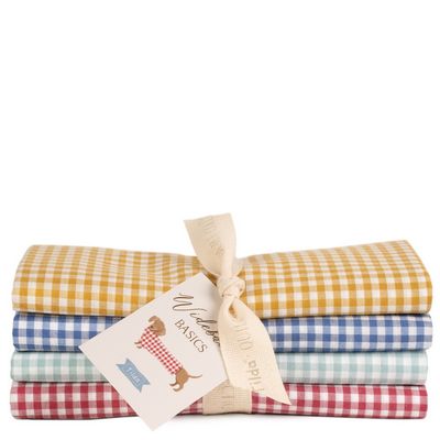 Tilda - Gingham Wideback Quarter Cut Bundle - 4 Piece Bundle