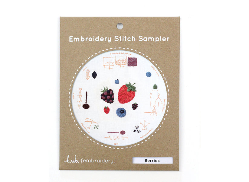 Kiriki Press Berries Embroidery Stitch Sampler Kit
