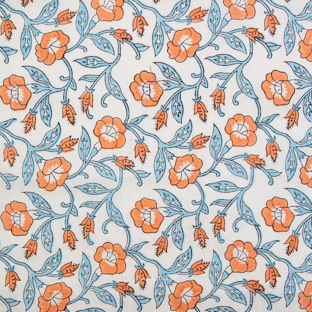 Preorder - Fableism - Indian Block Print - Trumpet Vines Winter - BPCT-02-TMP-WINTER - Ships May 2026
