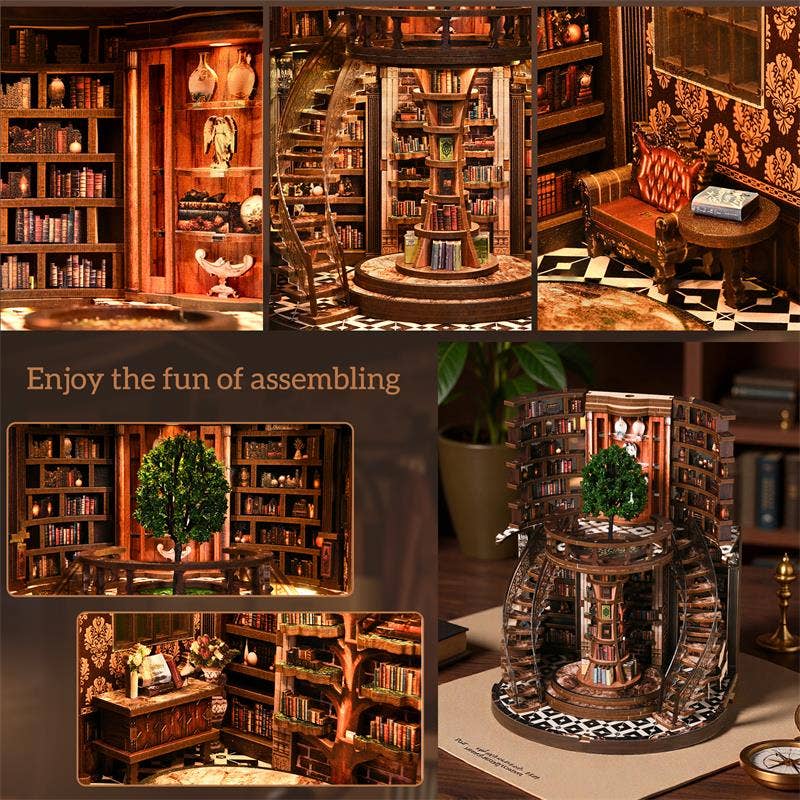 Hands Craft DIY Book Nook Kit: Tree of Knowledge