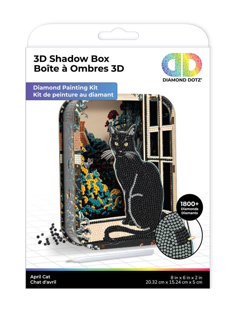 Diamond Dotz - April Cat Shadow Box Kit