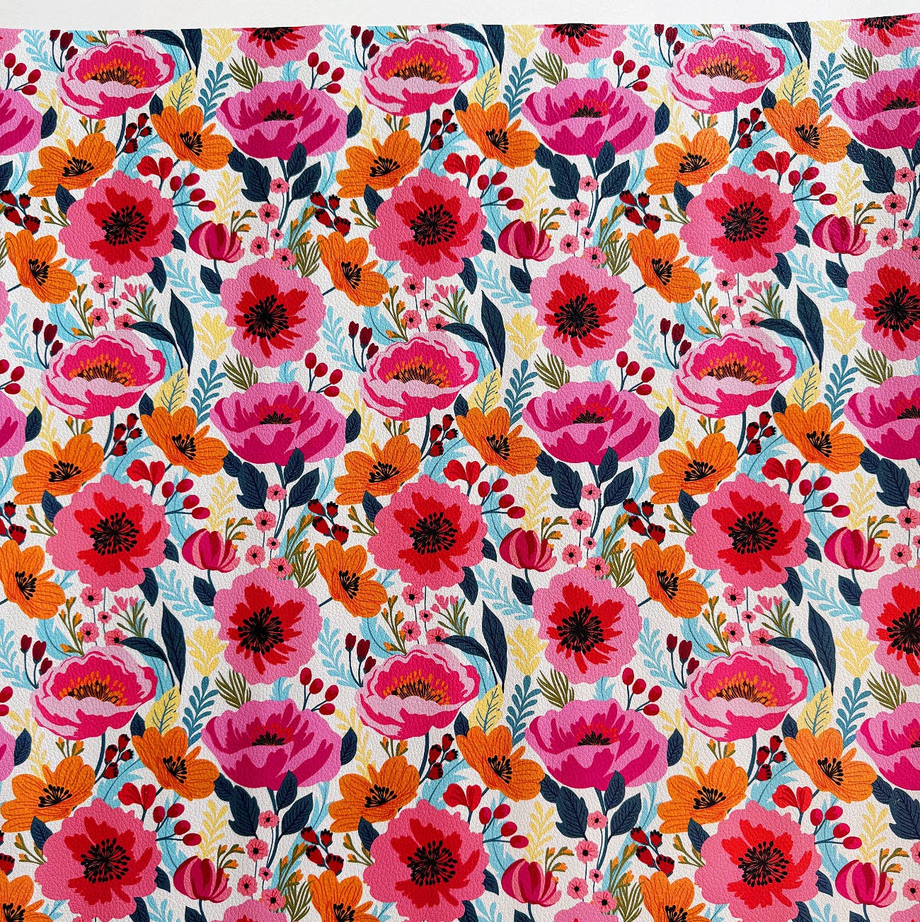 Sew Hungry Hippie - Poppy Punch Vinyl - 18" x 54" Precut Roll