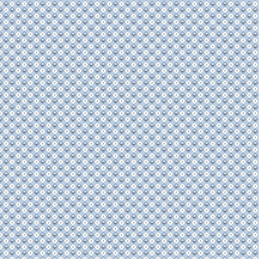 PREORDER - Poppie Cotton - Homegrown Preserves - Checkered Apron Blue - HG26807 - Ships September 2026