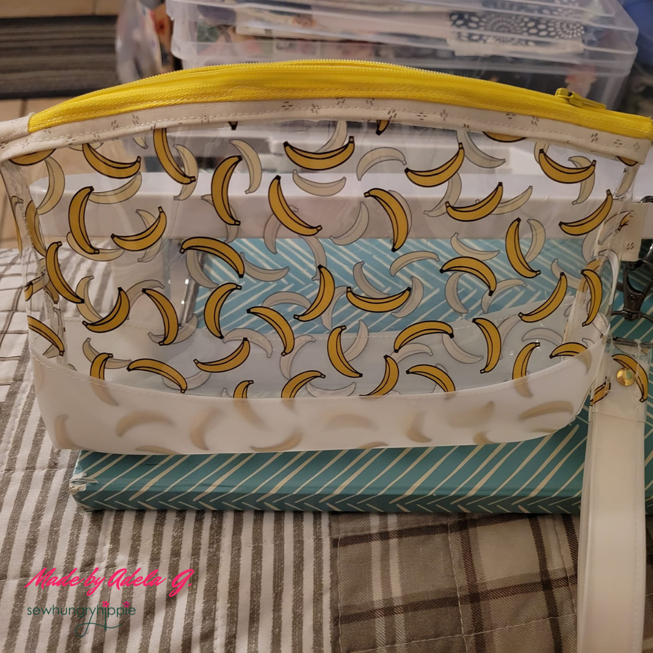 Sew Hungry Hippie Banana Print Clear TPU Vinyl for Bag Making - 12" x 52" Roll