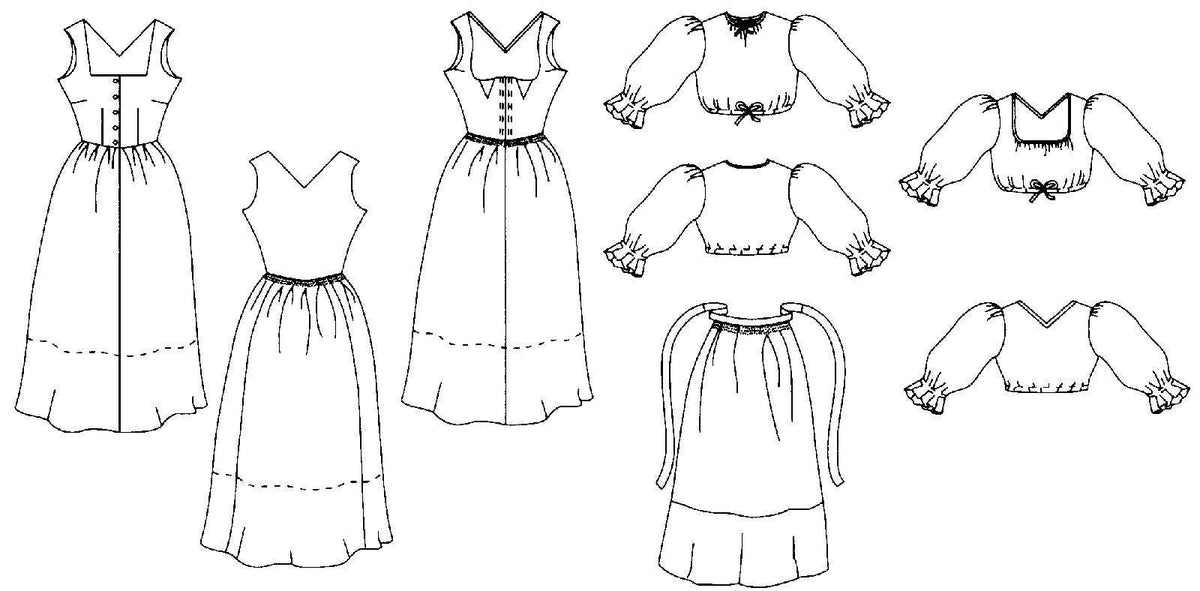 Austrian Dirndl Sewing Pattern By Folkwear