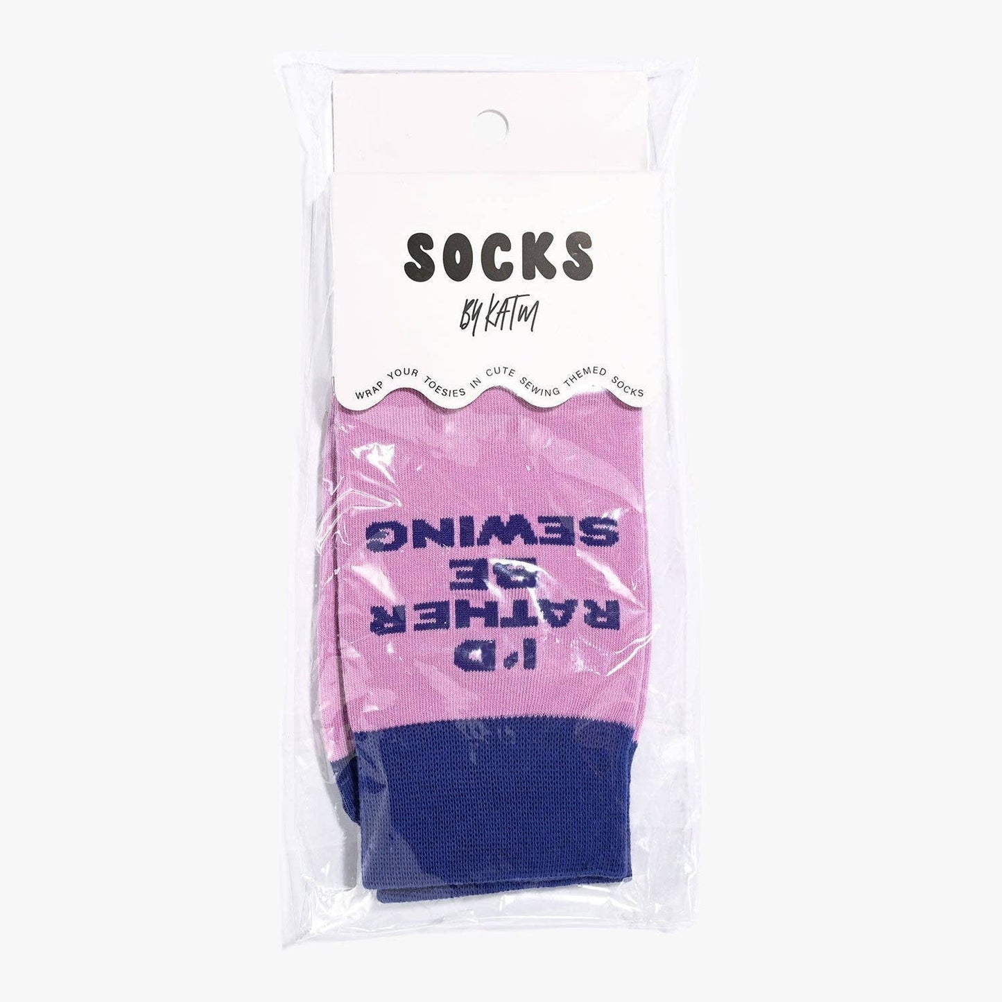 Kylie and the Machine - I'd Rather Be Sewing Socks (Purple/Blue) - 1 Pair