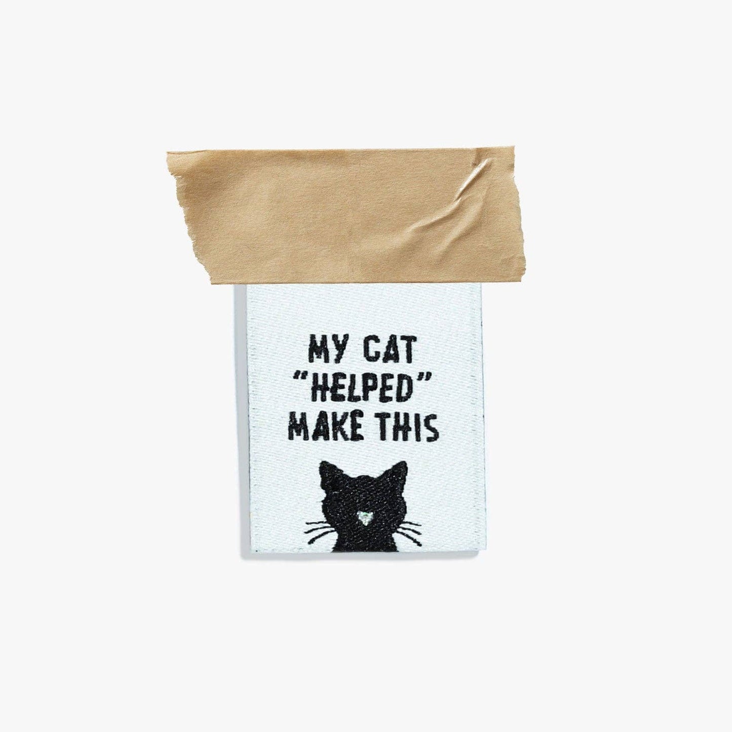 Kylie And The Machine - My Cat "Helped" Me Make This Woven Labels - 1 Pack