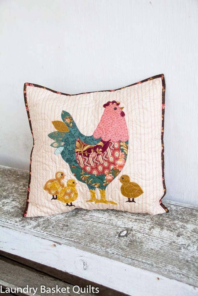 Hen House Pillow Pattern By Laundry Basket Quilts