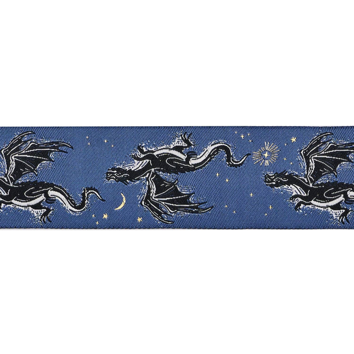 Renaissance Ribbons - Fire Glow - Etched Dragons - 1-1/2" width - by Sarah Watts - By The Yard