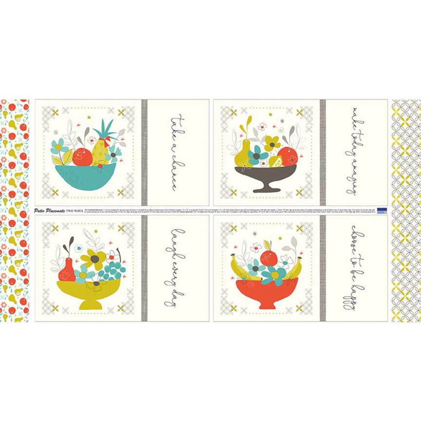 Riley Blake - Sandy Gervais - On the Bright Side - Placemats Panel - P9437-CREAM