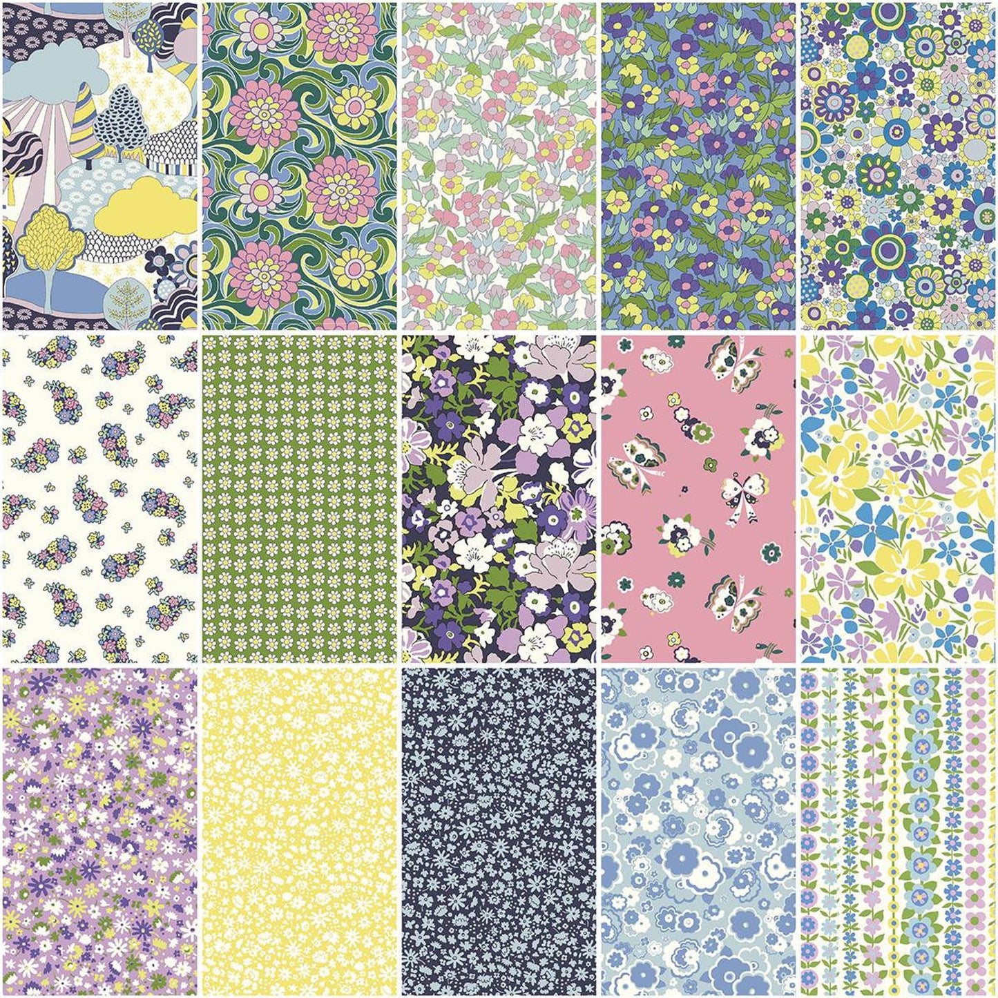 Liberty Fabrics - Carnaby Collection - In Store Cut Quarter Yard Bundle - 15 Pieces
