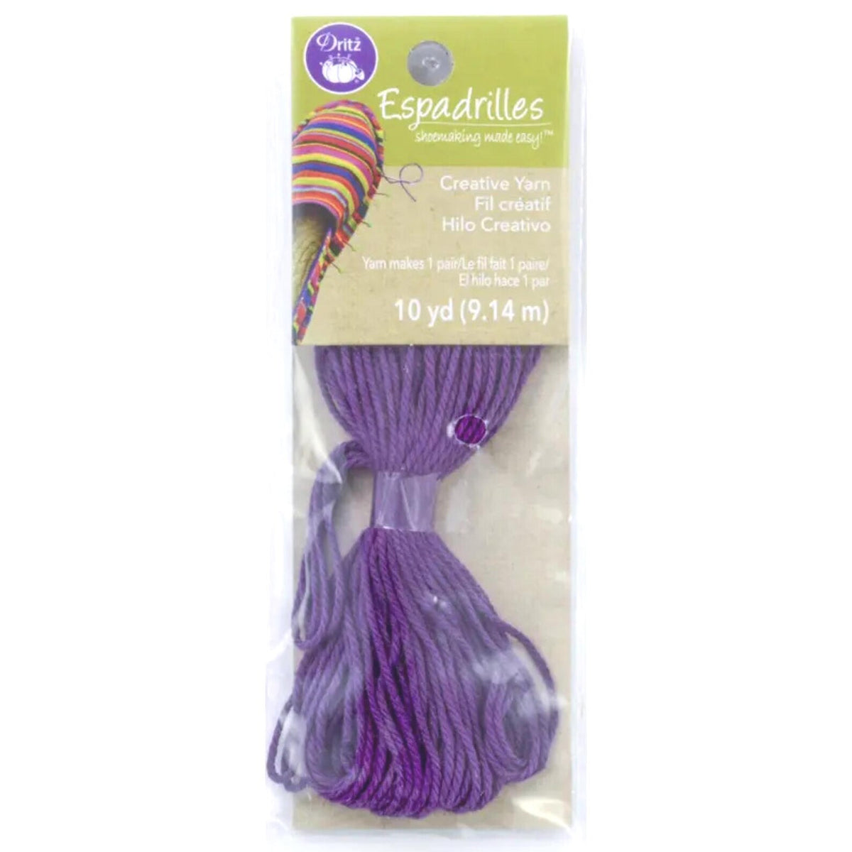 Dritz - Espadrilles - Creative Yarn For Shoemaking - Purple