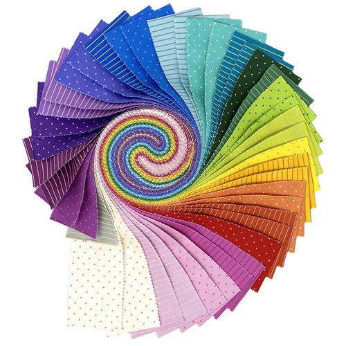 Tiny True Colors - Tula Pink - Tiny Stripes - Petal -PWTP186.PETAL