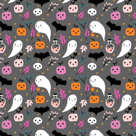 Cotton And Steel - By The Glow Of The Moon - Ghostly Greetings To You - DG102-CO2 Cobblestone