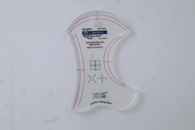 Quilters Rule Ruler 4 in 1 Continuous Line Ruler - 10” x 7” - 1/4" Thick Acrylic