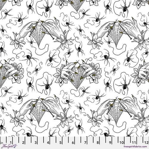 FreeSpirit - Costumes and Cobwebs - Cobweb Knitting Lace - PWRH119.WHITE