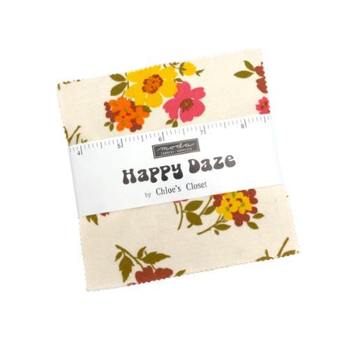 Moda - Chloe's Closet - Happy Daze - Factory Cut Charm Pack 5" Square - 42 Pieces