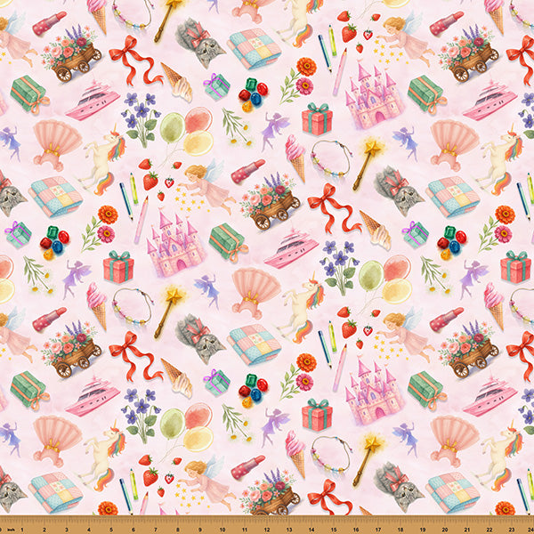 Preorder - Hoffman California Fabrics - Things That Go From A To Z - Mixed Baby Girl Elements - X5748-493-Pink Lemonade - Expected Release February 2026