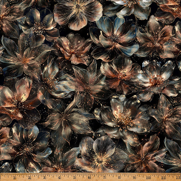 Preorder - Hoffman California Fabrics - Midnight Flora - Dark Floral - X5698-128-Midnight - Expected Release February 2026